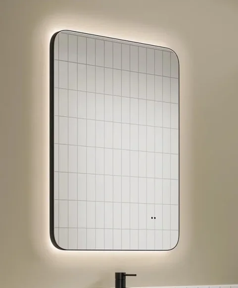 Hib Arcane Curve 50 Mirror Black H70 X W50 X D4cm product image - Image 1