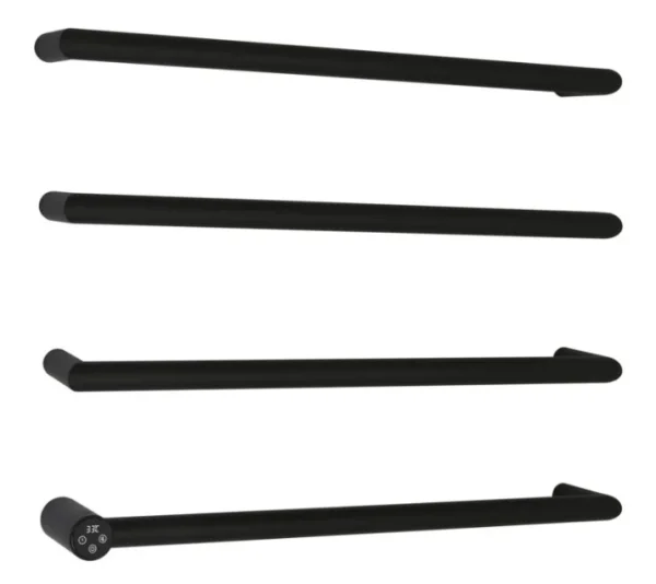 Just Taps Obi Electric Towel Radiator 600 Matt Black