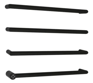 Just Taps Obi Electric Towel Radiator 600 Matt Black