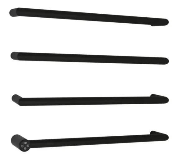 Just Taps Obi Electric Towel Radiator 600 Matt Black product image - Image 1