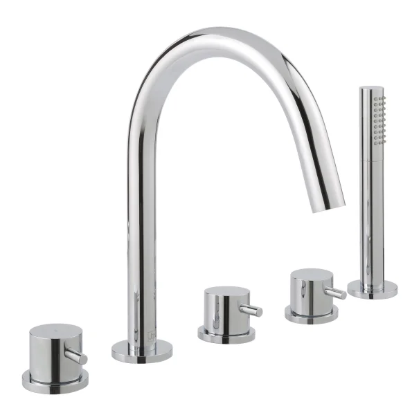 Just Taps Florence 5 Hole Bath And Shower Mixer Chrome