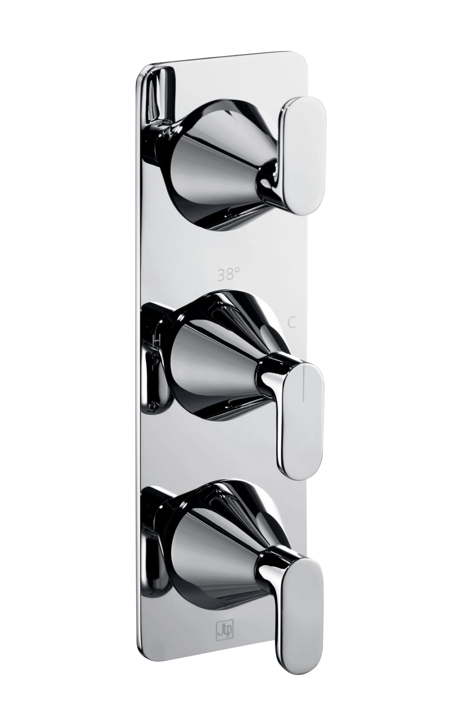 Just Taps Kono Thermostatic Concealed 2 Outlet Shower Valve (both Handles Included) Chrome
