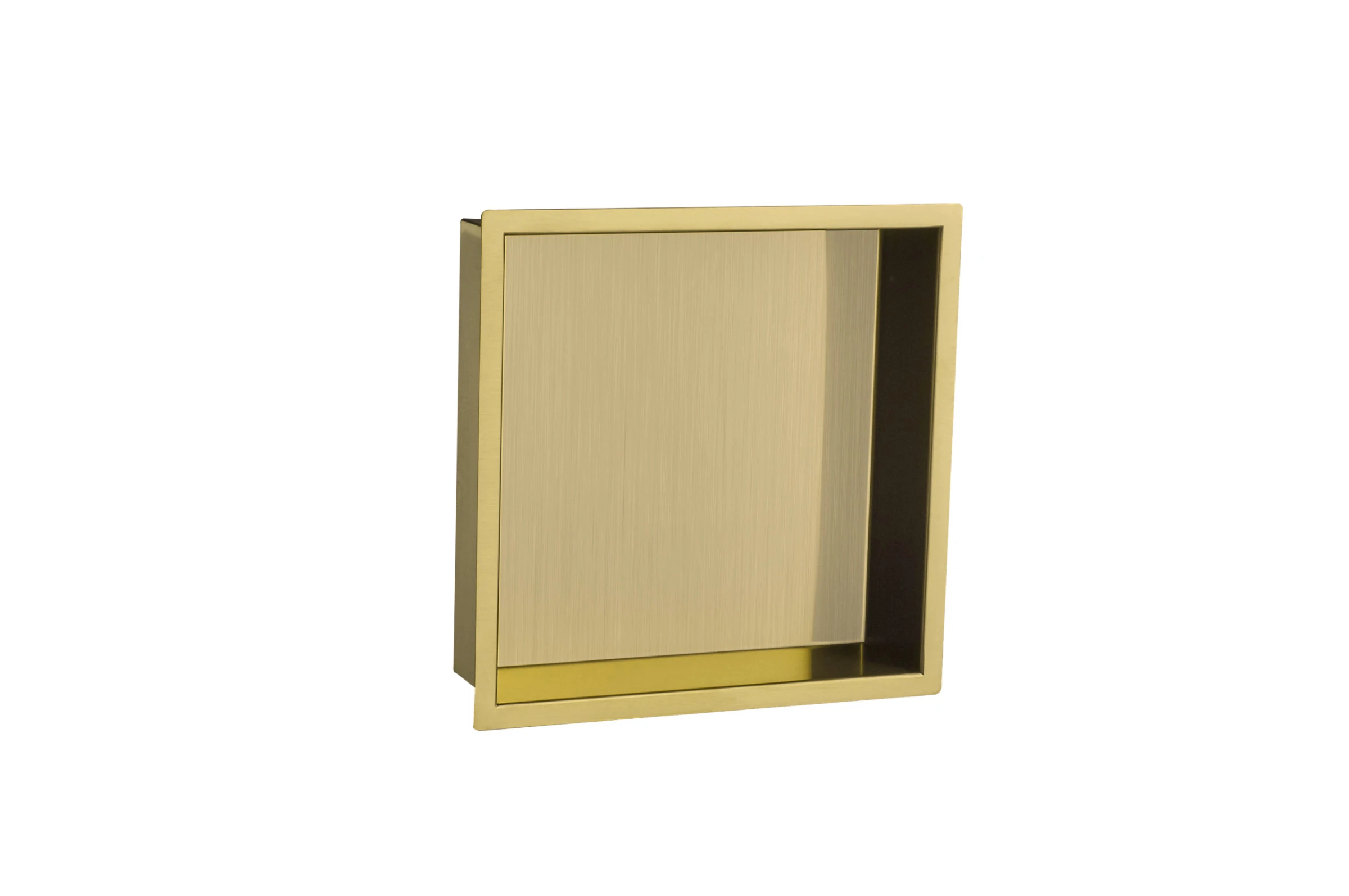 Just Taps Kono Brushed Brass Shower Niche 300m X 300m Brushed Brass