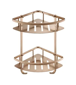 Just Taps Kono Corner Twin Basket Brushed Bronze