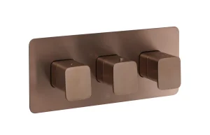 JTP HIX Thermostatic Concealed 2 Outlet Shower Valve BRZ