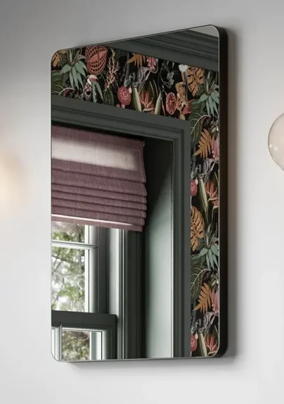 Hib Trim Curve 40 (black Frame) Mirror H60 X W40cm X D2.5cm product image - Image 1