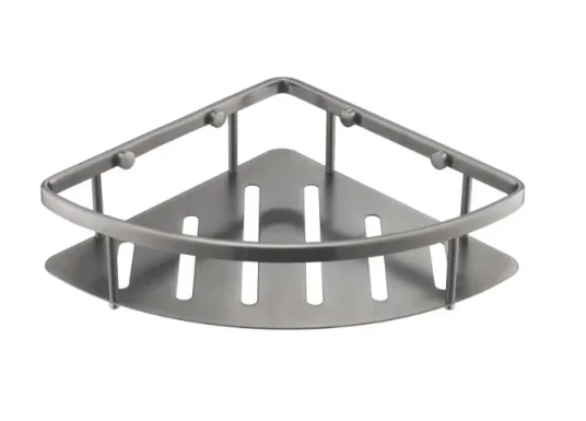 Just Taps Kono Corner Twin Basket Brushed Black product image - Image 1