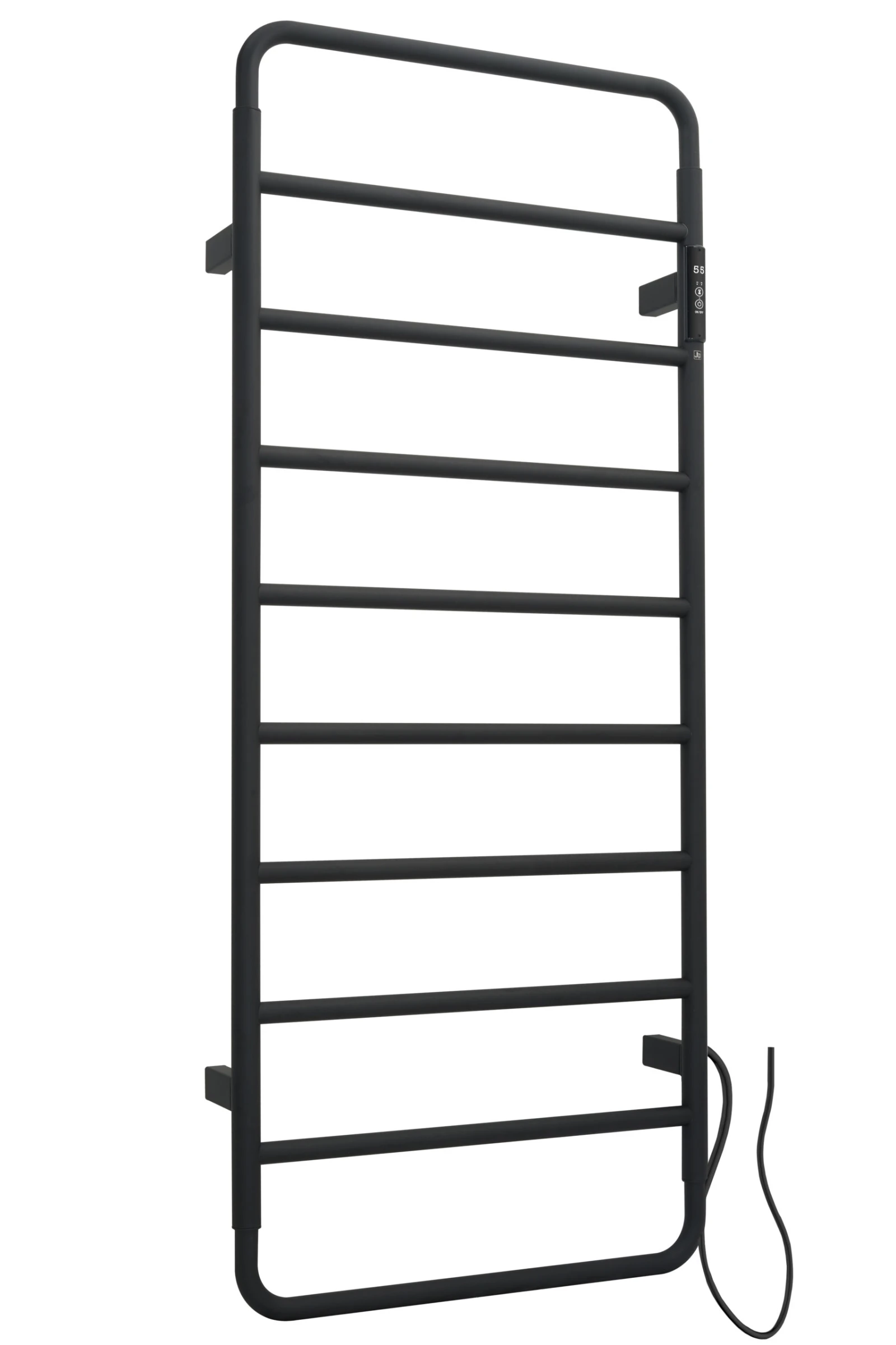 Just Taps Aero Electric Towel Radiator 1130 Stainless Matt Black