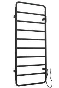 Just Taps Aero Electric Towel Radiator 1130 Stainless Matt Black