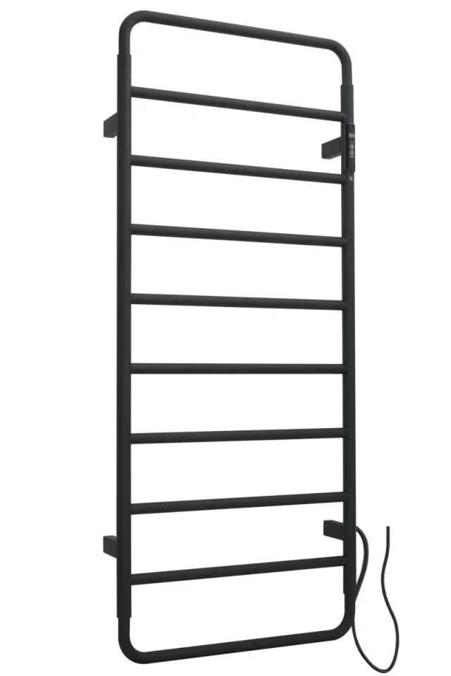 Just Taps Aero Electric Towel Radiator 1130 Stainless Matt Black product image - Image 1