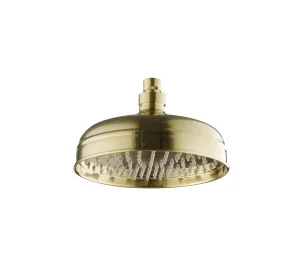 Just Taps Victorian 8" Over Head Shower Brushed Brass