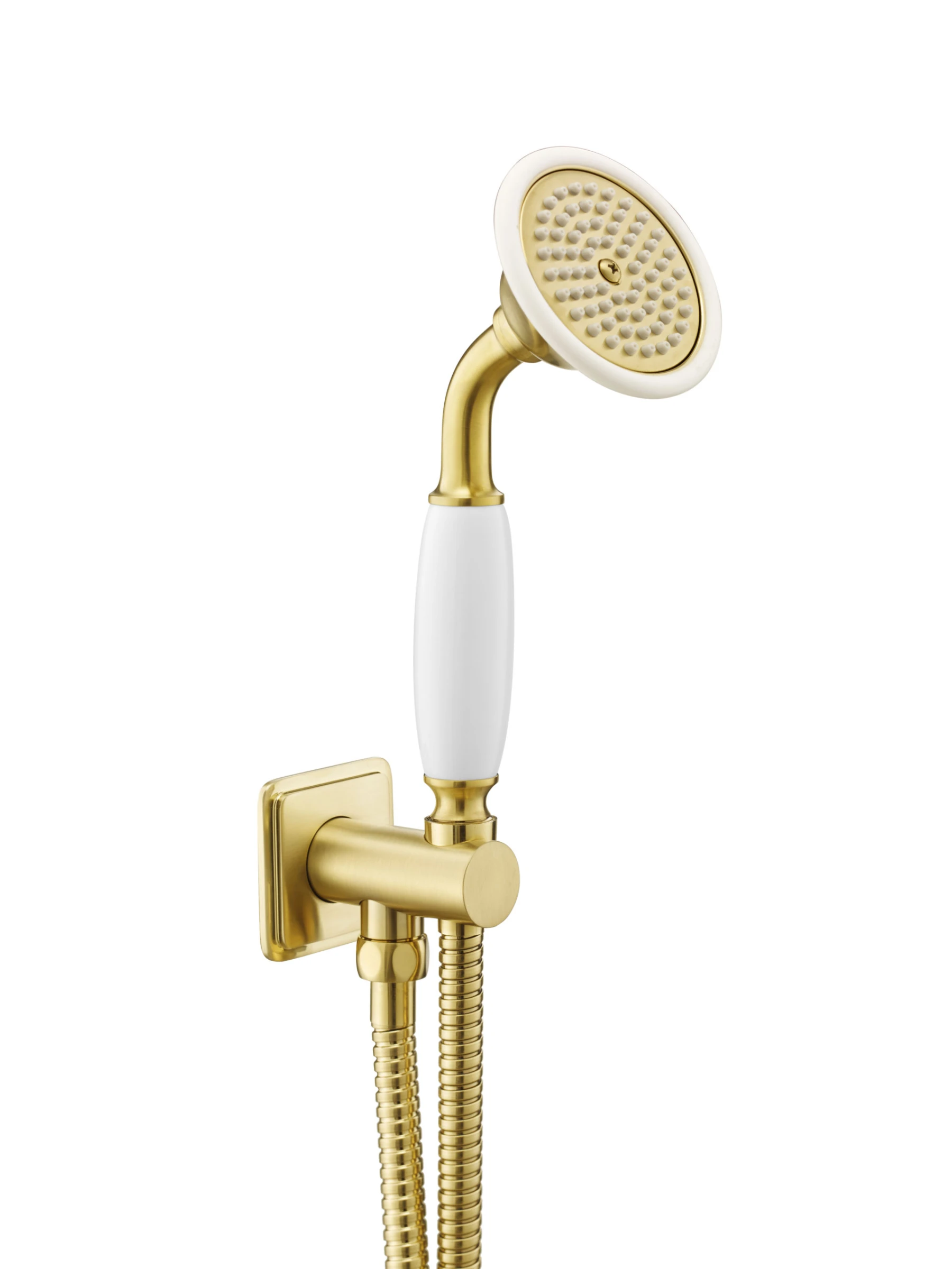 Just Taps Grosvenor - Wall Outlet With H/shower & Hose Brushed Brass