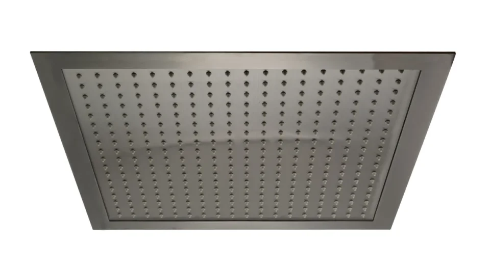 Just Taps Hix Shower Head 400mm Brushed Black product image - Image 1