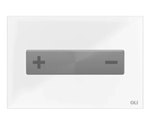 Oli Oceania Mechanical Glass White Polished Chrome Inox Button product image - Image 1