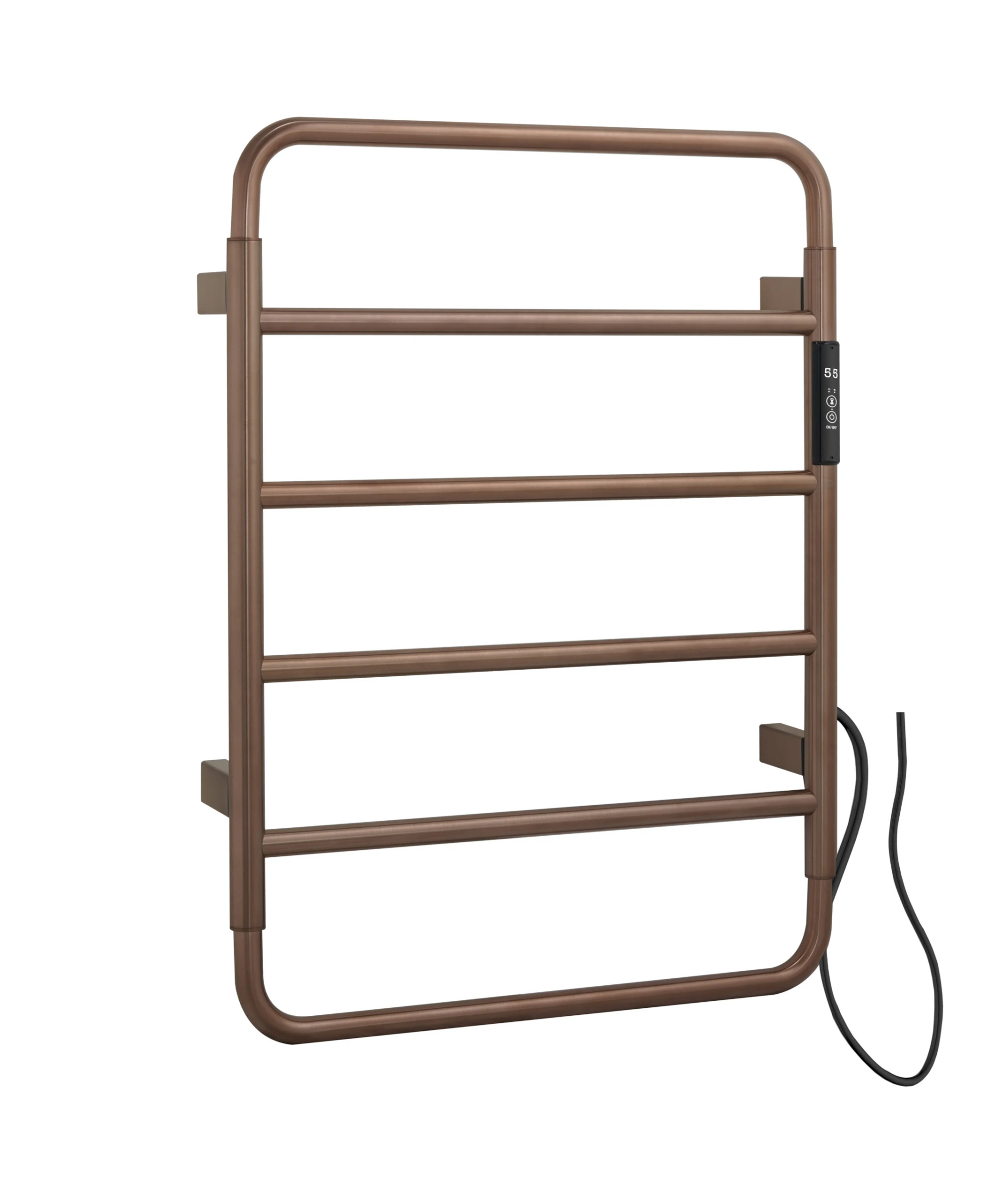 Just Taps Aero Electric Towel Radiator 640 Brushed Bronze