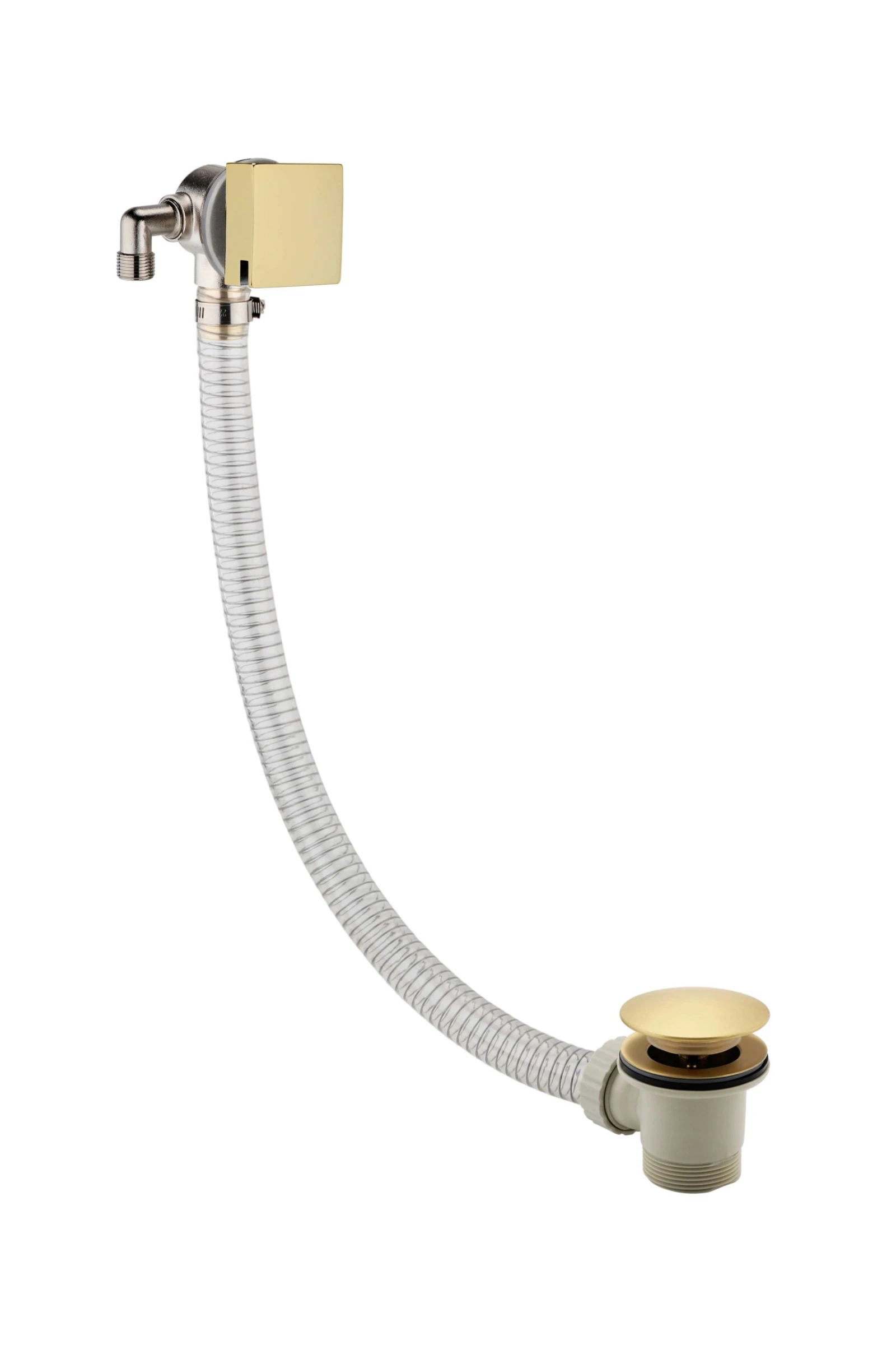 Just Taps Hix Exofil With Built In Pop-Up Bath Waste Brushed Brass