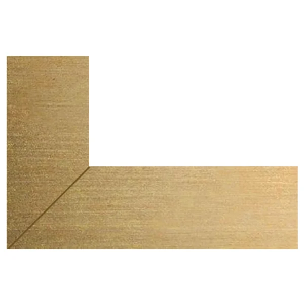 Hib Vanquish 60 Recessed Trim Set - Brushed Brass W63 X H73 X D3cm