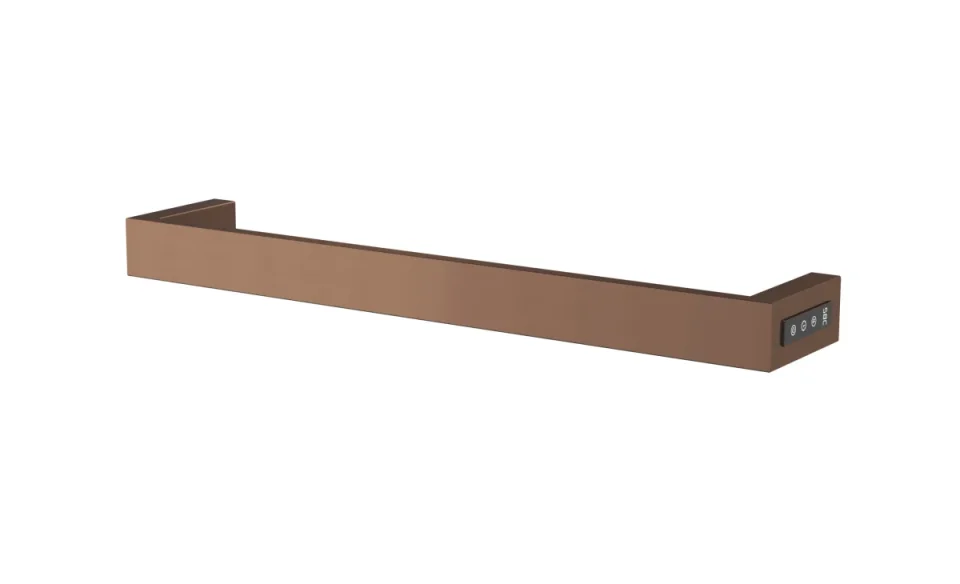 Just Taps Zen Electric Towel Radiator 600 Brushed Bronze product image - Image 1