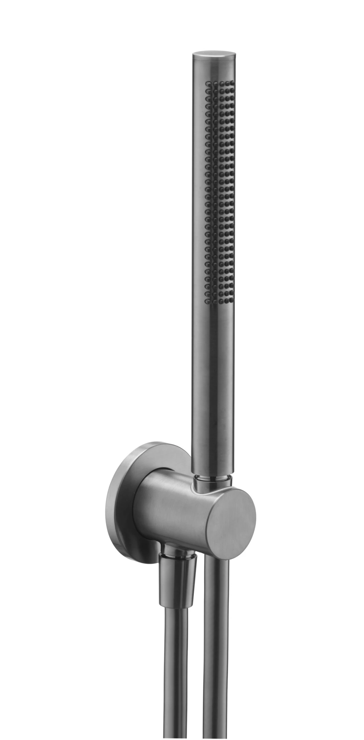 Just Taps Vos Round Water Outlet Hose & H/shower Brushed Black