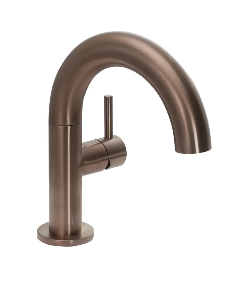 Just Taps Side Lever Basin Mixer Brushed Bronze product image - Image 1