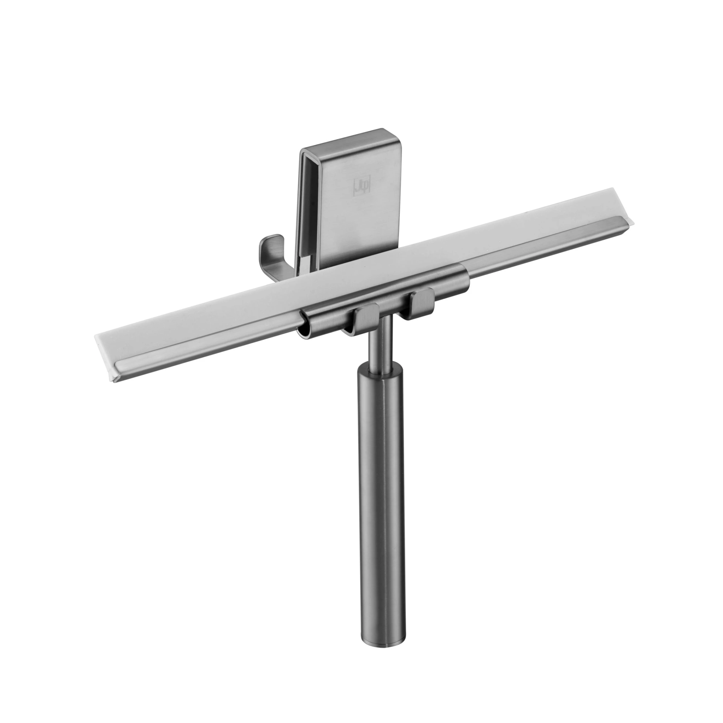 Just Taps Shower Squeegee And Towel Hook Brushed Black