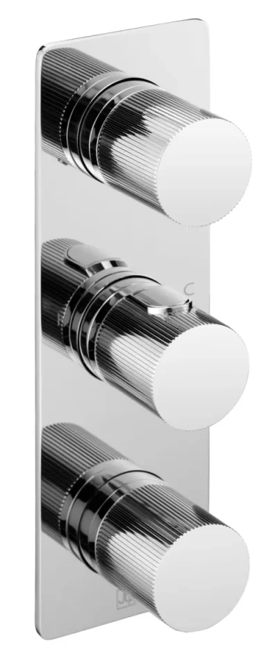 Just Taps Evo Thermostatic Concealed 2 Outlet Shower Valve Chrome product image - Image 1