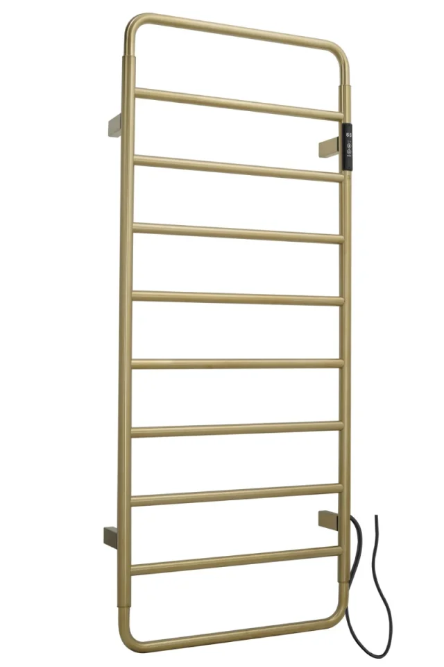 Just Taps Aero Electric Towel Radiator 1130 Stainless Brushed Brass product image - Image 1