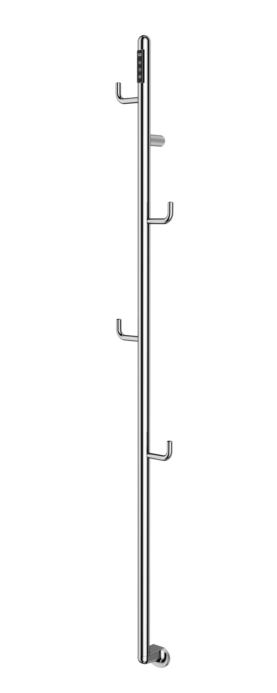 Just Taps Flo Electric Towel Rail With Hooks 1661 Chrome