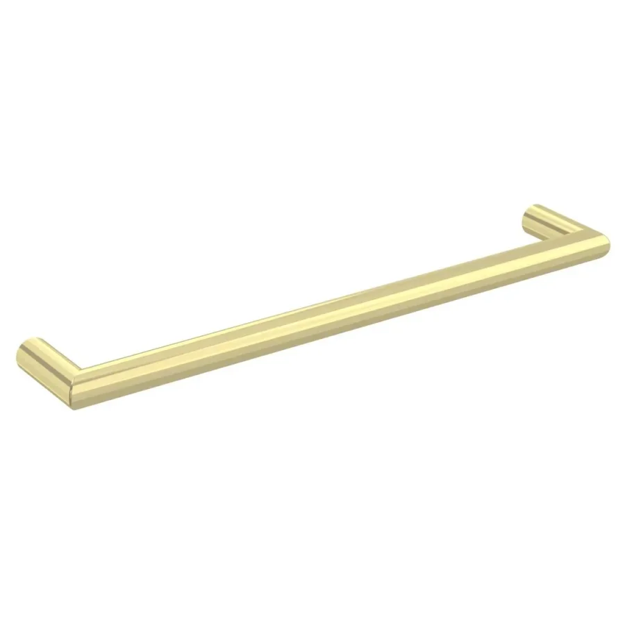 Saneux Ember 600mm Round Electric Towel Rail - 12v - Brushed Brass - Size Tolerance Between 595 - 600mm