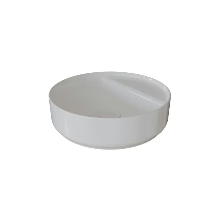 Saneux Oxford 42cm Countertop Basin 0 Tap Hole - Gloss White product image - Image 1