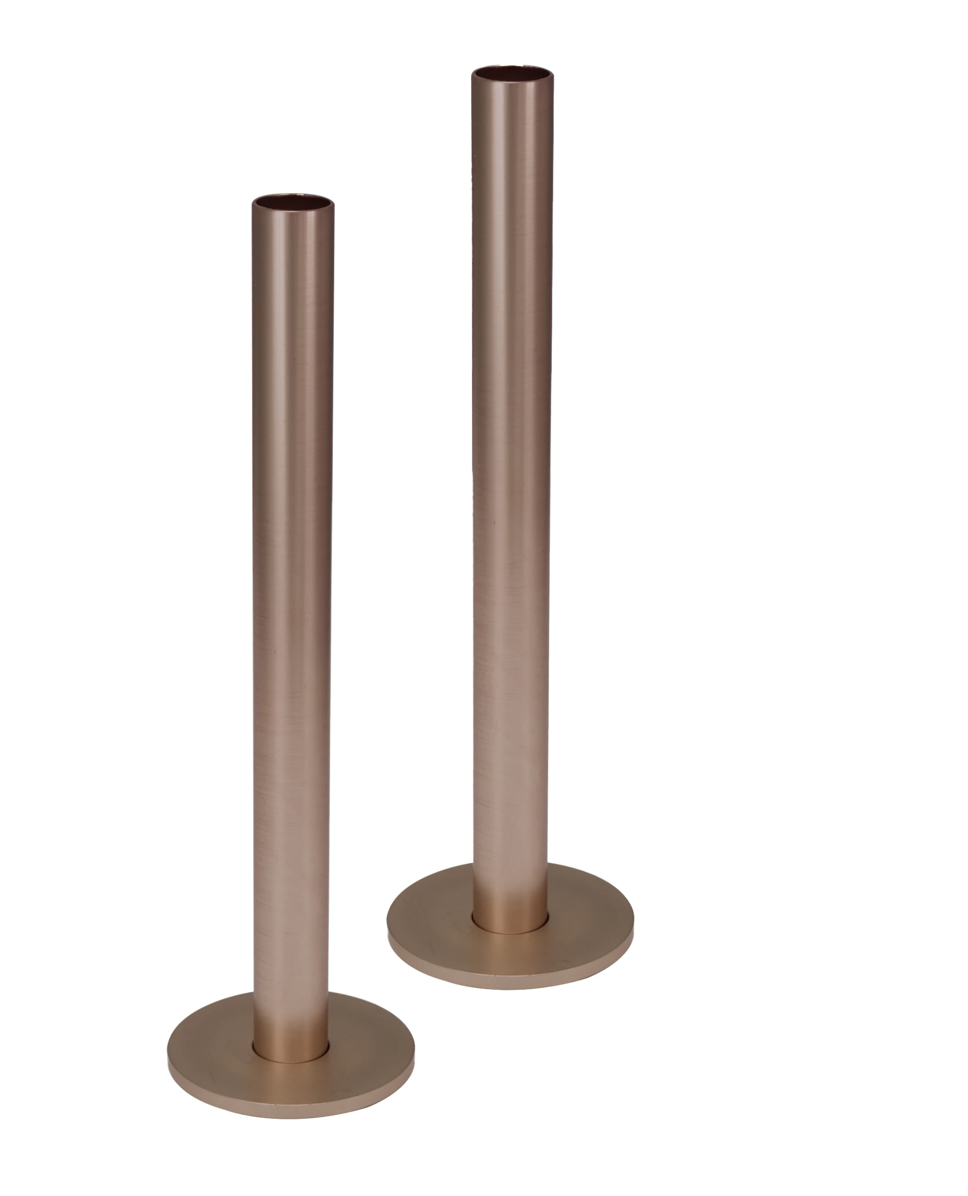 Just Taps Set Of Pipe And Flanges For Radiators Valves Brushed Bronze