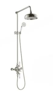 Just Taps Grosvenor Exposed Thermo Valve 2 Outlet With Riser & Kit Ant