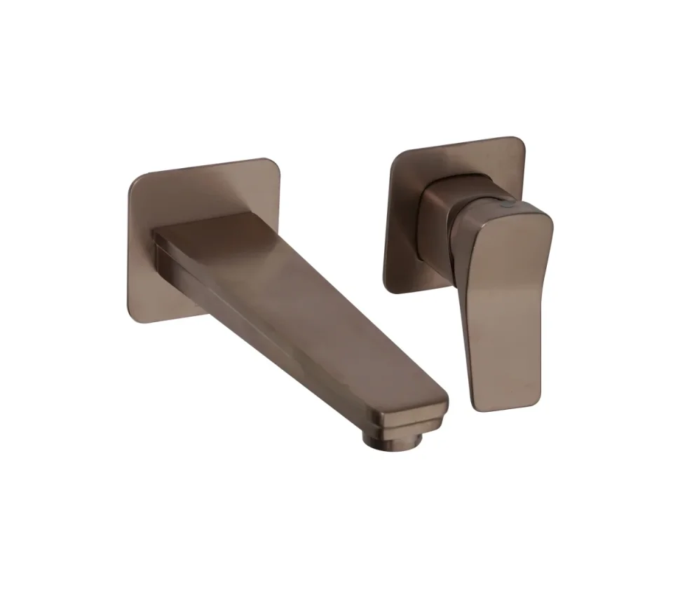 Just Taps Hix Single Lever Wall Mounted Basin Mixer Brz product image - Image 1