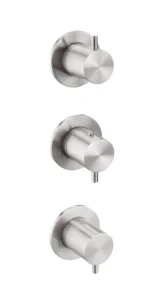 Just Taps Inox Modular 3 Handle 2 Outlet Thermostatic Shower Valve