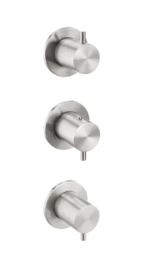 Just Taps Inox Modular 3 Handle 2 Outlet Thermostatic Shower Valve product image - Image 1