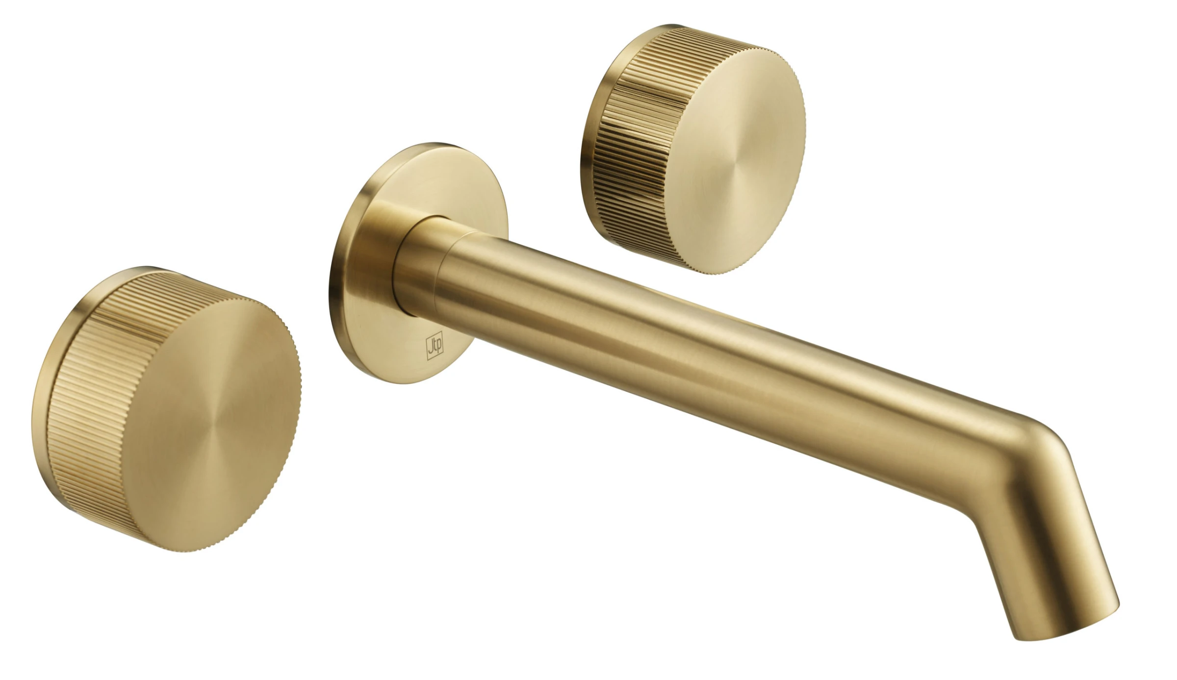 Just Taps Evo Wall Mounted Basin Mixer Brushed Brass