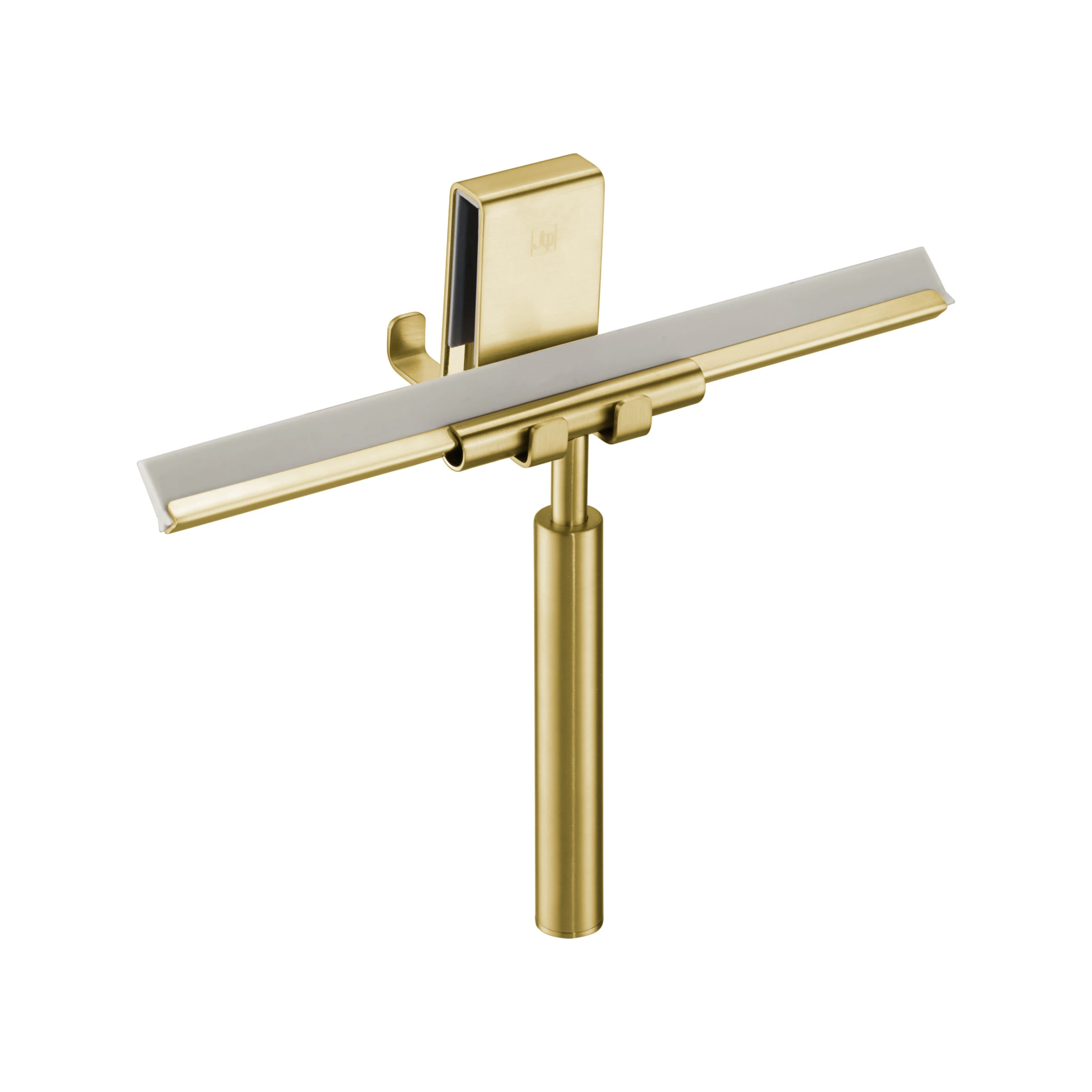 Just Taps Shower Squeegee And Towel Hook Brushed Brass