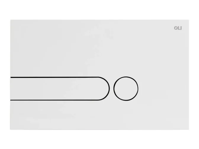 Oli Iplate Soft White Dual Flush Plate product image - Image 1