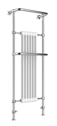 Just Taps Grosvenor Radiator 1500 X 574 X 235 Chrome & White product image - Image 1