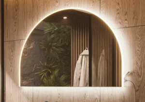 Hib Alba Arch 120 Mirror With Chargng Socket H80 X W120 X 5.6cm
