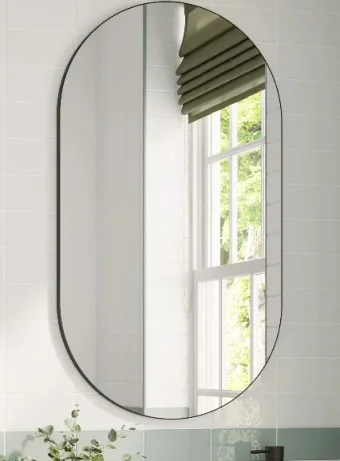 Hib Trim Pill 50 (black Frame) Mirror H90 X W50cm X D2.5cm product image - Image 1