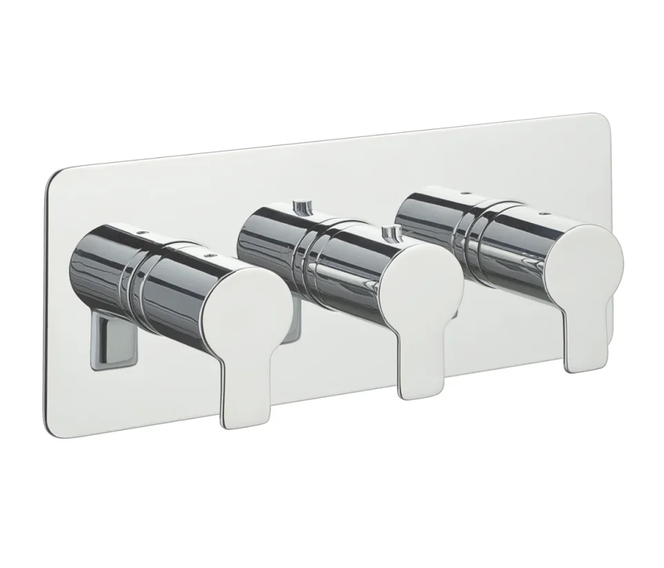Just Taps Amore Thermostatic Concealed Shower Valve 2 Outlets Horizota Chrome product image - Image 1