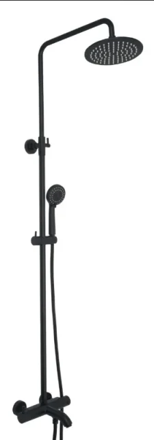Just Taps Thermostatic Bar Valve With 3 Outlets Adjustable Riser Matt Black product image - Image 1