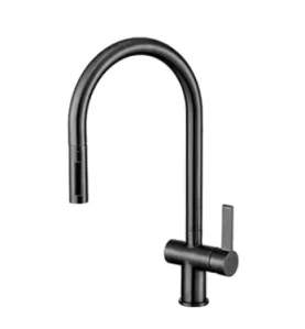 Just Taps Vos Brushed Black Single Lever Pull Out Sink Mixer product image - Image 1