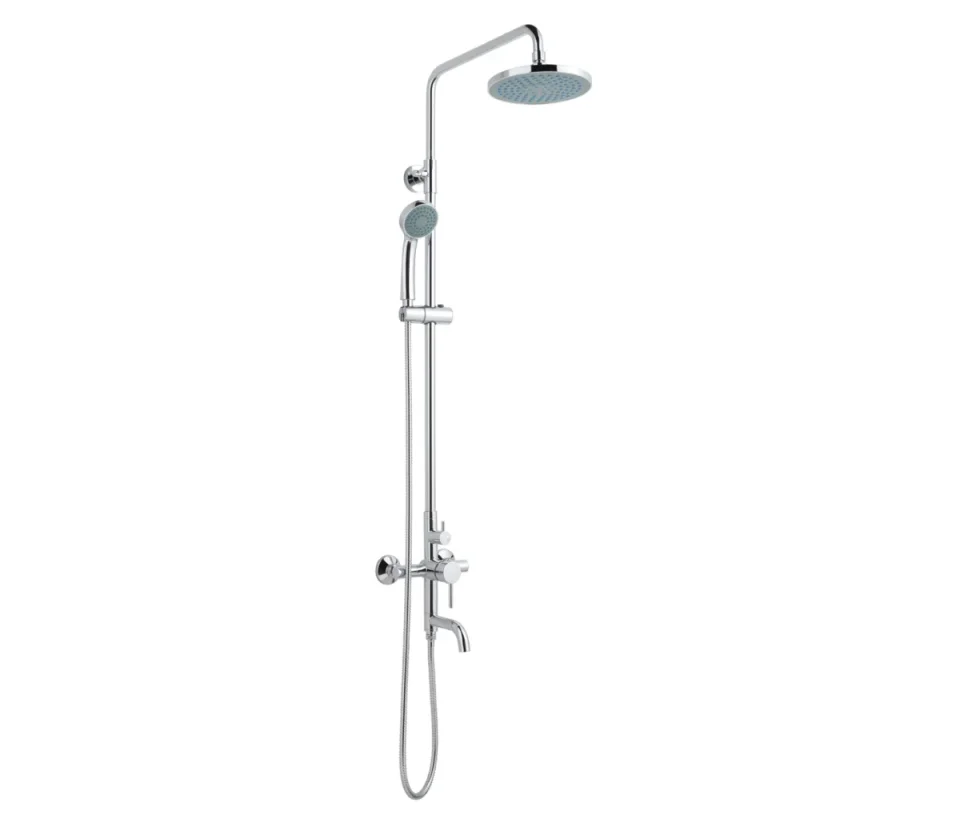 Just Taps Florence Shower Pole With Overhead Shower Chrome product image - Image 1