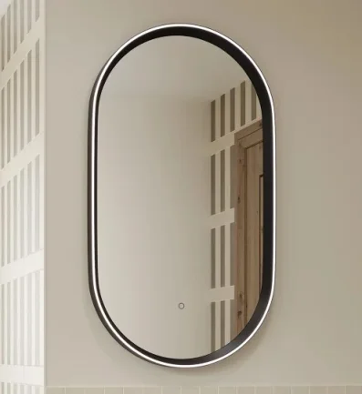Hib Ionic 50 Pill Mirror - Black H90 X W50 X D4 product image - Image 1