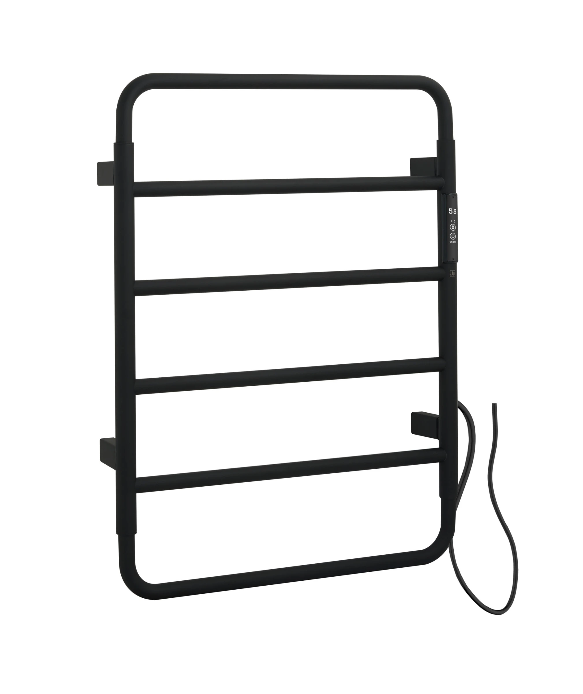 Just Taps Aero Electric Towel Radiator 640 Matt Black