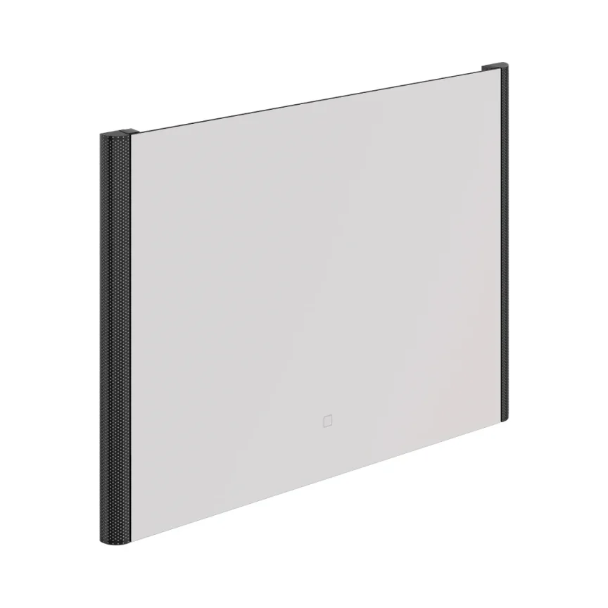 Hib Bastille Mirror 80x60 - Black Chrome H60 X W80 X 3.1cm product image - Image 1