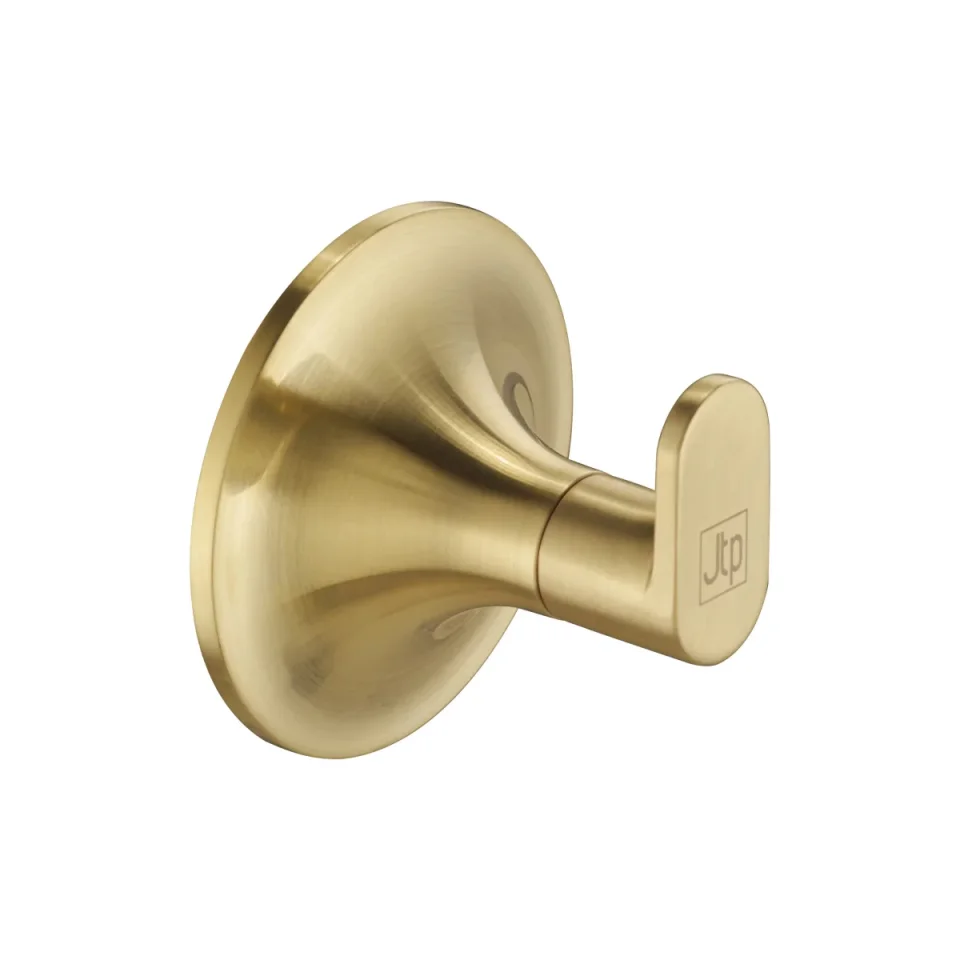 Just Taps Kono Robe Hook Brushed Brass product image - Image 1