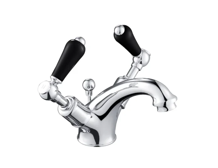 Just Taps Grosvenor Lever Basin Mixer With Puw Matt Black product image - Image 1